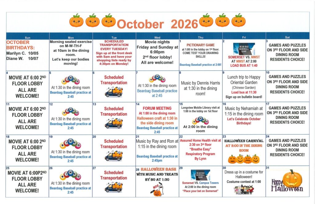 senior living, assisted living, retirement home, senior news, somerset, longview wa, october 2026